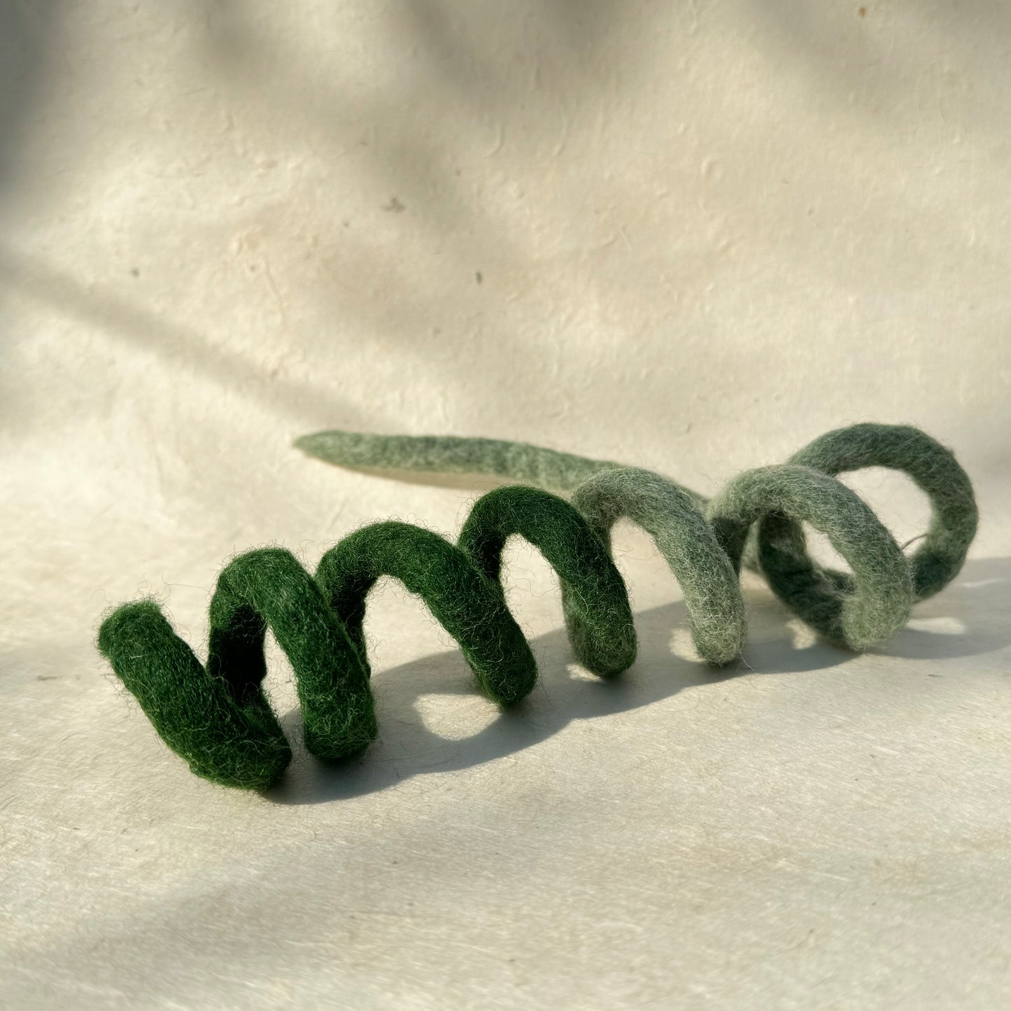 Felt Spiral Cat Toy – Handmade Wool Chaser Toy