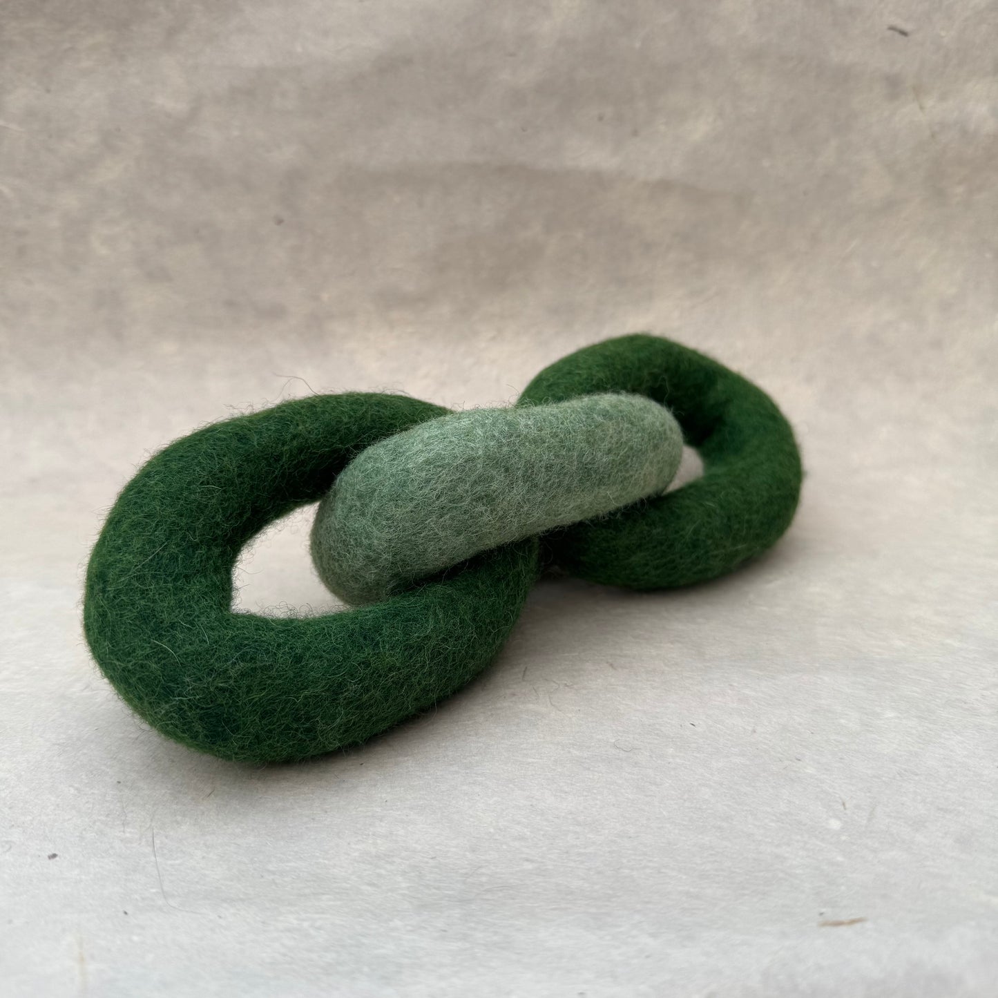 Felt Interlocking Rings Dog Toy – Handmade from Natural Wool