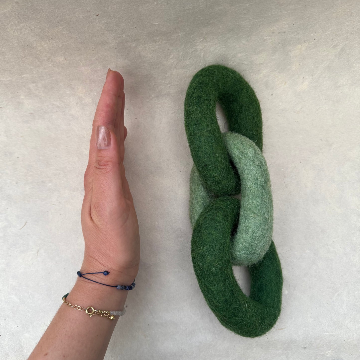 Felt Interlocking Rings Dog Toy – Handmade from Natural Wool