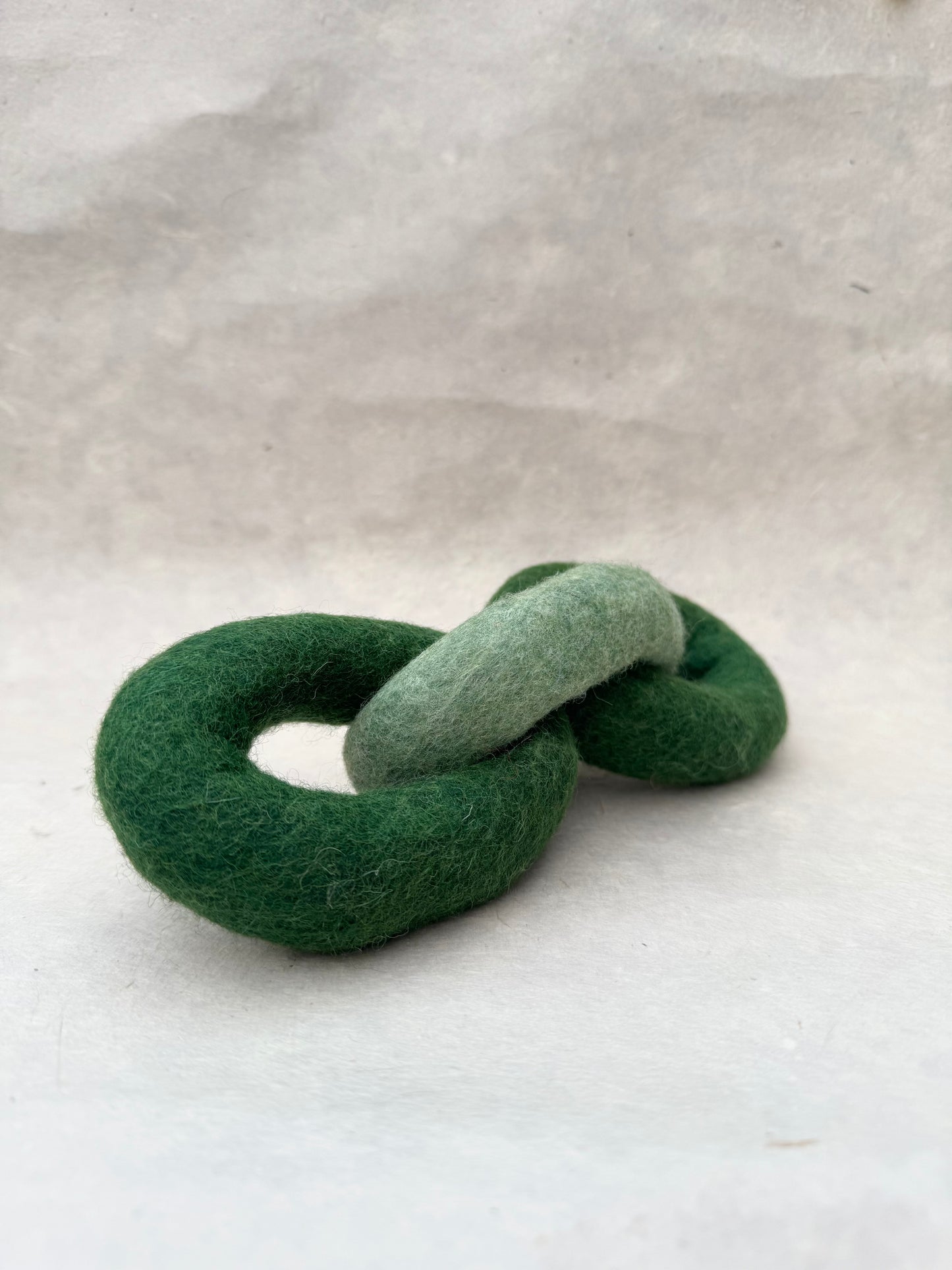 Felt Interlocking Rings Dog Toy – Handmade from Natural Wool