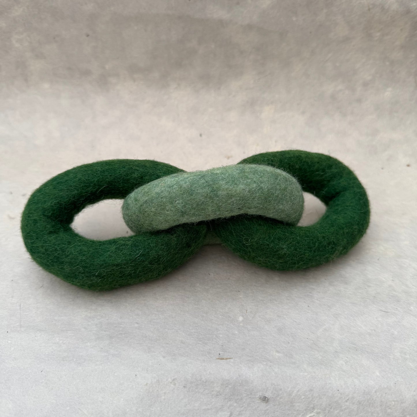 Felt Interlocking Rings Dog Toy – Handmade from Natural Wool