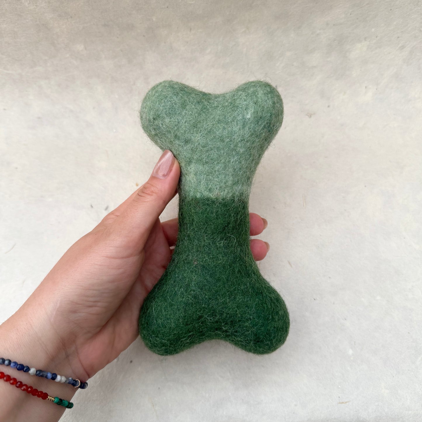 Felt Bone Dog Toy – Handmade from Natural Wool