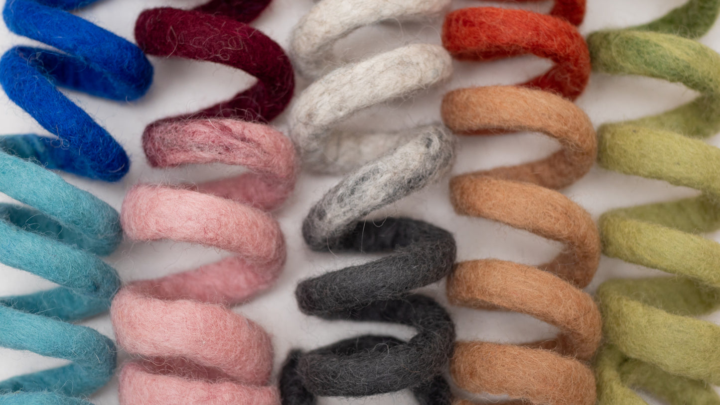 Felt Spiral Cat Toy – Handmade Wool Chaser Toy