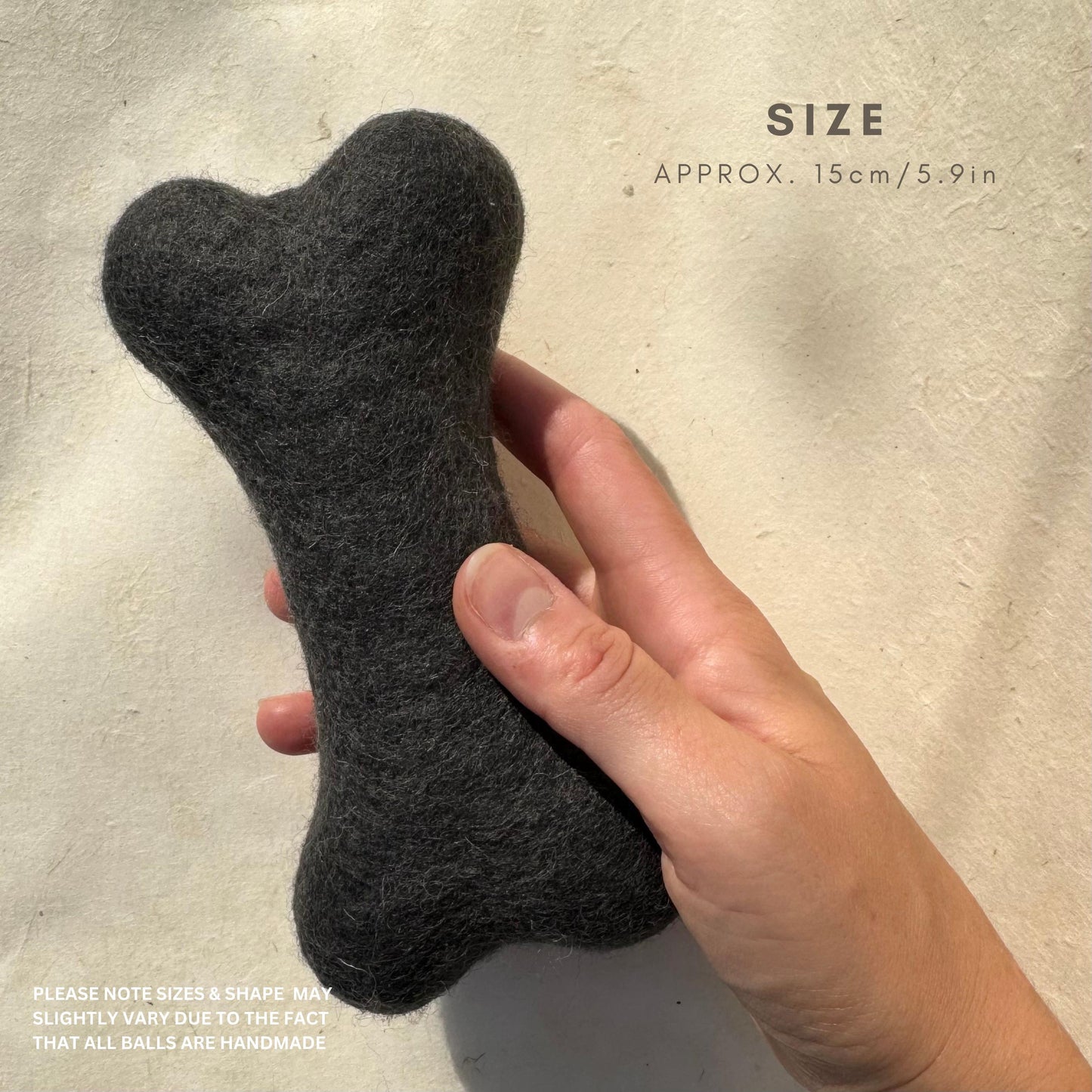 Felt Bone Dog Toy – Handmade from Natural Wool