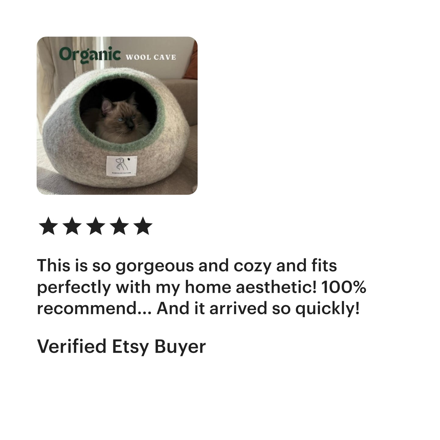 Wool Felt Cat Cave For Cats and Small Dogs | Handmade Eco-friendly Pet Bed