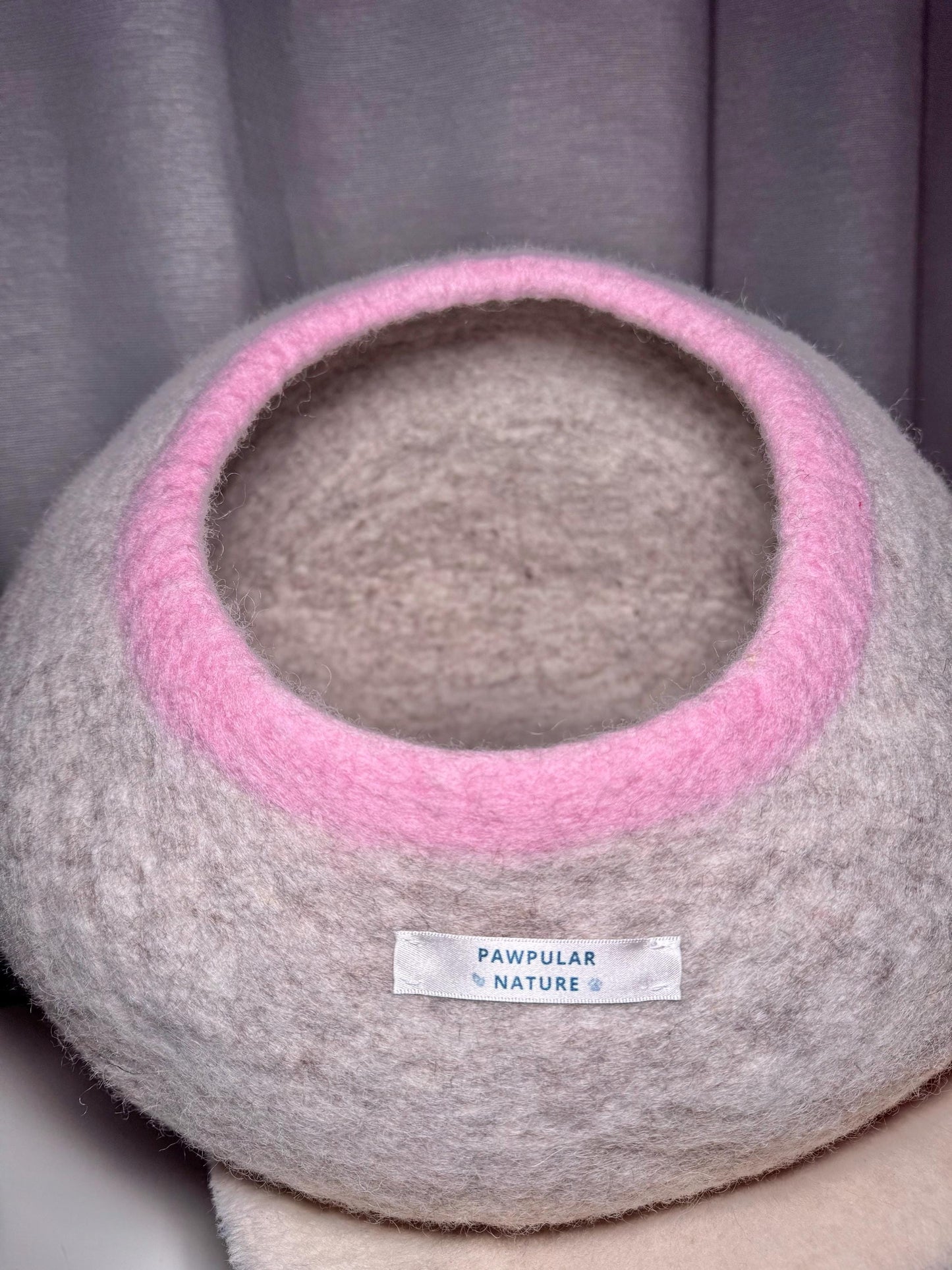 Wool Felt Cat Cave For Cats and Small Dogs | Handmade Eco-friendly Pet Bed