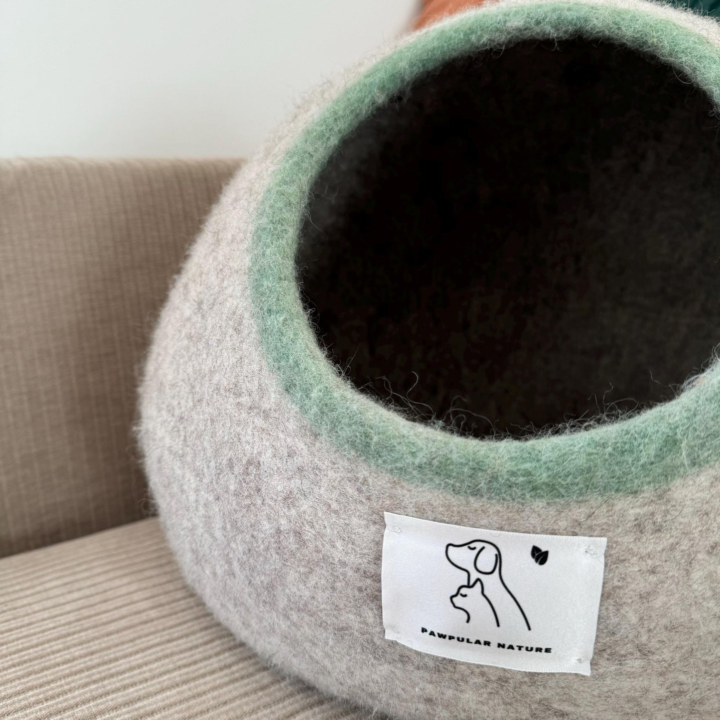 Wool Felt Cat Cave For Cats and Small Dogs | Handmade Eco-friendly Pet Bed