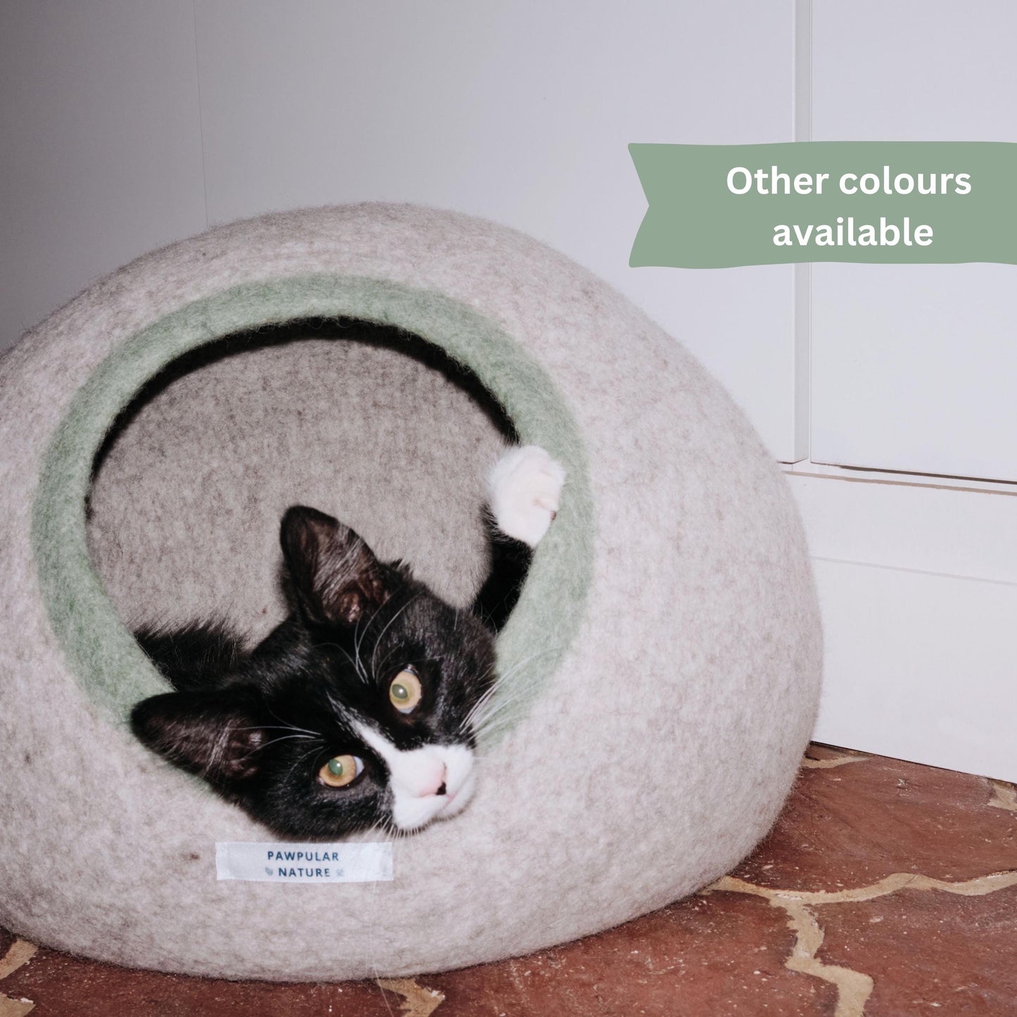 Wool Felt Cat Cave For Cats and Small Dogs | Handmade Eco-friendly Pet Bed