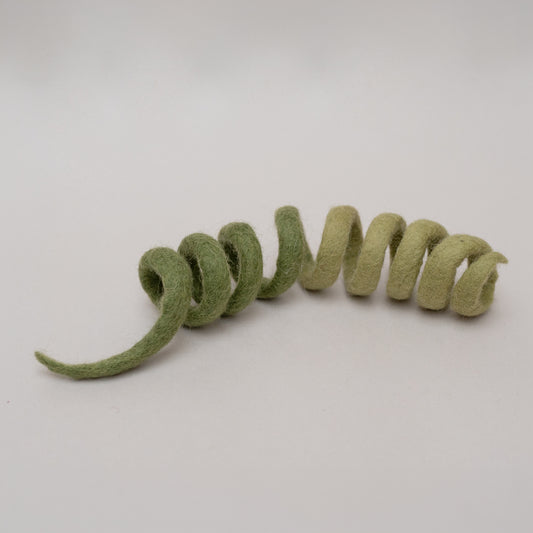 Felt Spiral Cat Toy – Handmade Wool Chaser Toy