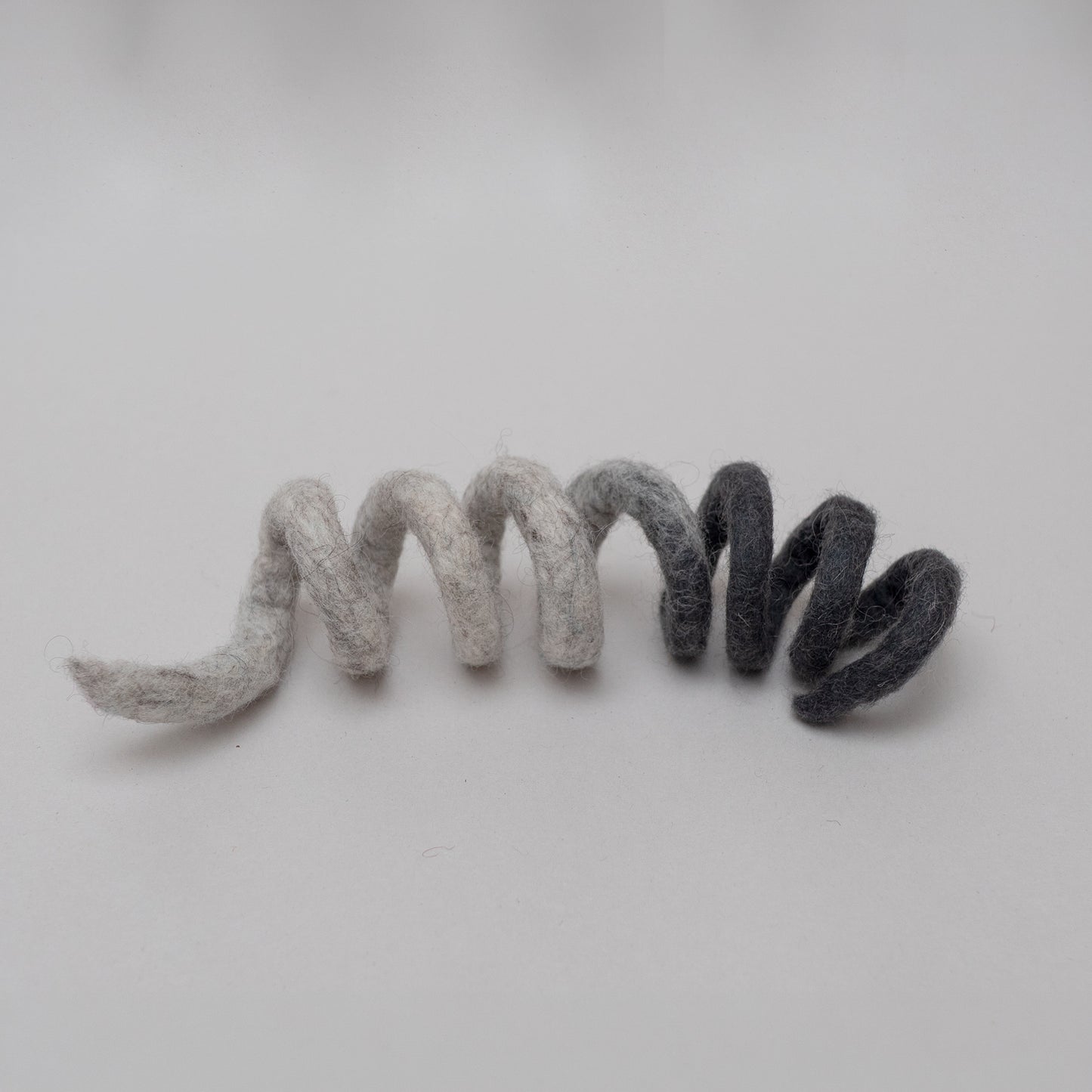 Felt Spiral Cat Toy – Handmade Wool Chaser Toy