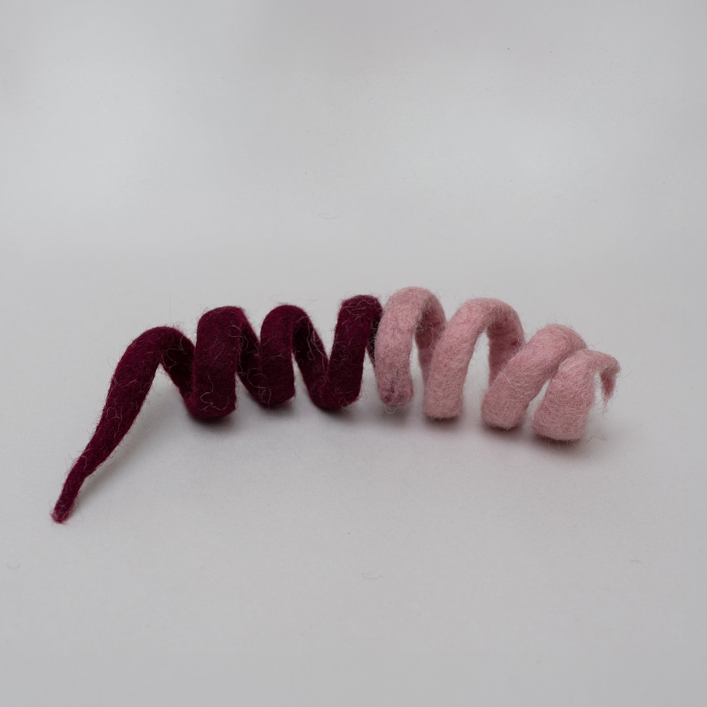 Felt Spiral Cat Toy – Handmade Wool Chaser Toy